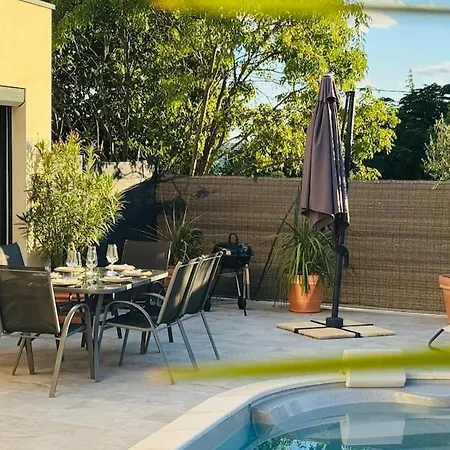 펜션 Le Cocon Gardois, Terrasse & Piscine - Pont Du Gard Saint-Maximin (Gard)